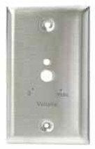 Lowell ANP-1 Single Gang Stainless Steel Wall Plate Printed and Punched for Attenuator ANP-1