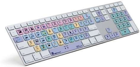 LogicKeyboard LKBU-FCPX10-AM89-US Apple Final Cut Pro X Advanced Keyboard with 2x USB 2.0 Ports and American English Surface-Printed Key Icons LKBUFCPX10AM89-US