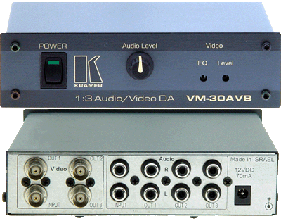 Kramer VM-30AVB 1:3 Composite Video & Stereo Audio Distribution Amplifier