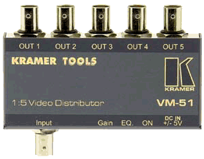 Kramer VM51 1x5 Composite/SDI Video Distribution Amplifier VM51