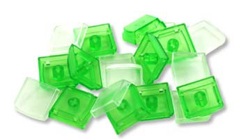 PI Engineering, Inc. XK-A-004-GR-R 10-Pack of Keycaps in Green XK-A-004-GR-R