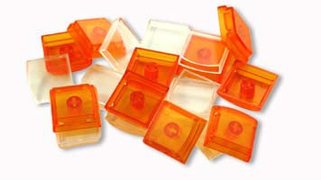PI Engineering, Inc. XK-A-004OR-R 10-Pack of Keycaps in Orange XK-A-004OR-R