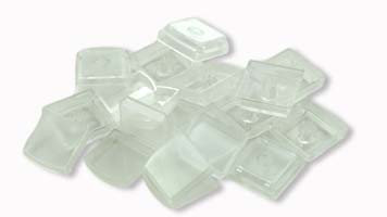 PI Engineering XK-A-548-R 10-Pack Of Replacement Keycaps In Transparent