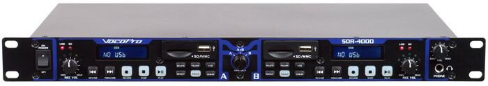 VocoPro SDR-4000 Dual Digital USB/SD Audio Recorder SDR-4000