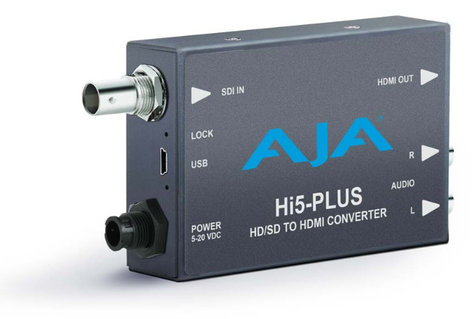 AJA Video Systems Inc Hi5-Plus 3G-SDI to HDMI Mini Converter with Power Supply HI5-PLUS