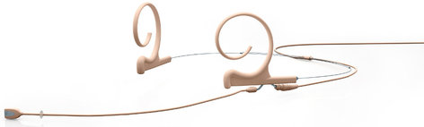 DPA Microphones FIOFA03-2 d:fine Dual Ear Omnidirectional Headset in Beige with Screw-On 3-Pin Lemo Connector and 110mm Long Boom Arm FIOFA03-2