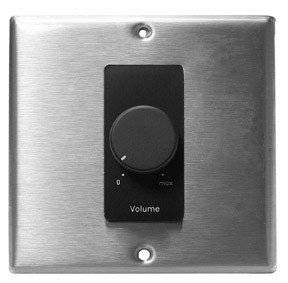 Lowell 150LVCS-DSB 150 Watt Stereo Attenuator for 25/70/100 Volt Systems with Black Decora Subplate 150LVCS-DSB
