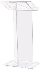 Oklahoma Sound 410-OKS Clear Acrylic V-Style Podium 410-OKS