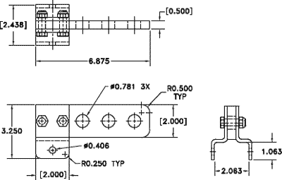 ATM/Adaptive Technologies AMFS-1X2-SME Extended 1X2 Shacklemount AMFS-1X2-SME