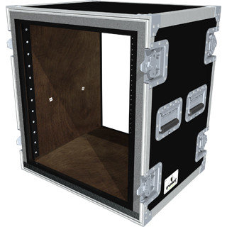 Grundorf Corp T2-SK1618B 16-Space Tour 2 Series Shock Rack Flight Case in Black T2-SK1618B