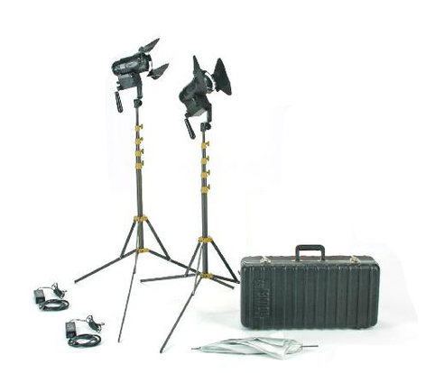 Lowel Light Mfg G5-92DA PRO Power LED 2 Light Daylight AC Kit with Hard Case G5-92DA