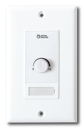 Atlas IED WPD-VC10K 10k Ohm Level Control Wall Plate In White