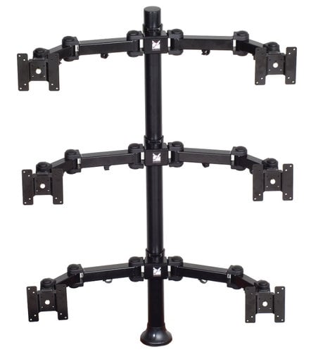 Premier Mounts MM-AH426 3 Dual Display Arms on 42" Tube with Grommet Base MM-AH426