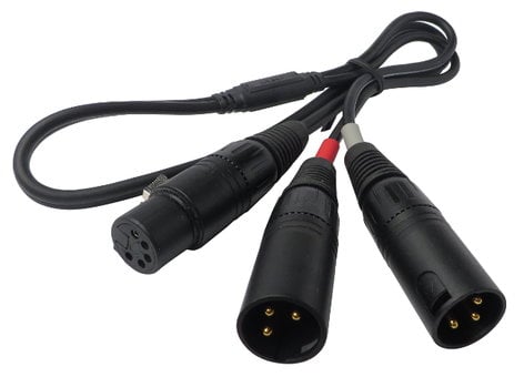 Audio-Technica 147302271 Y-cable, 5 pin female to 2 XLR male, 24" 147302271
