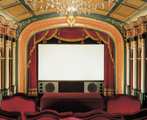 Draper Shade and Screen 251116 108" x 192" HDTV Format Cineperm Fixed Projection Screen with Pearl White Surface 251116