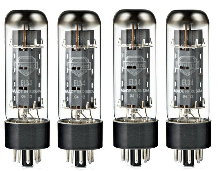 Mullard EL34Q-MULLARD Quartet Of EL34 Power Vacuum Tubes