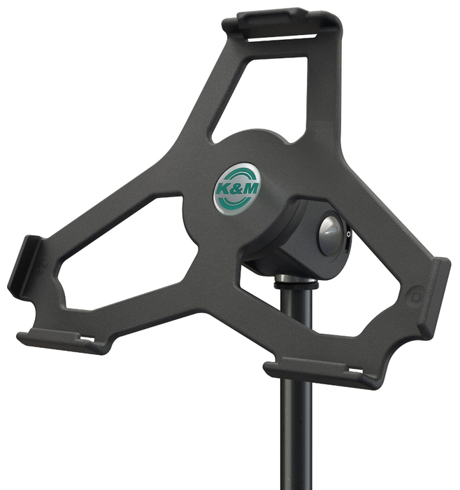 K&M Stands 19714 iPad Air Microphone Stand Mount in Black 19714