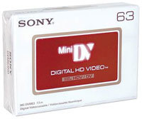 Sony DVM63HD MiniDV HD Cassette, 63 Mins