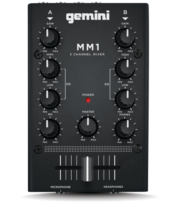 Gemini MM1 2-Channel Compact DJ Mixer MM-1-GEMINI