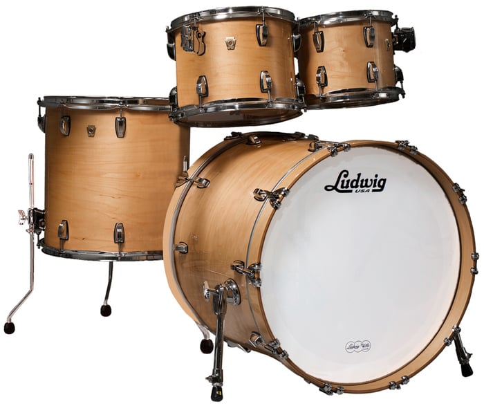 Ludwig L8424AX0N Classic Maple Mod 22 4 Piece Shell Pack In Natural Maple Finish