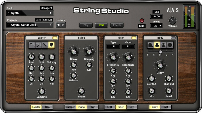 Applied Acoustics Systems STRING-STUDIO-VS2 String Studio VS-2 String Modeling Software Plug-in