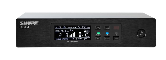 Shure QLXD4 Single-Channel Half-Rack Digital Wireless Receiver QLXD4