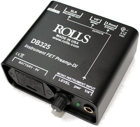 Rolls DB325 Active Instrument FET Preamp DI Box DB325