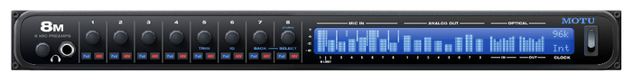 MOTU 8M 24x26 Thunderbolt, USB 2.0 /AVB Ethernet Audio Interface With 8 Mic Preamps