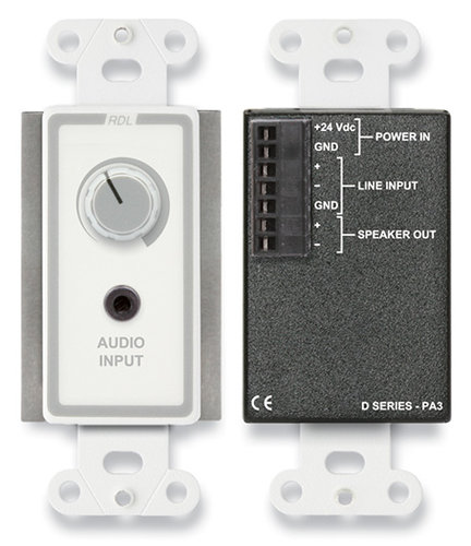 Radio Design Labs D-PA3 3.5W Single-Gang Wall-Mounted Audio Amplifier D-PA3