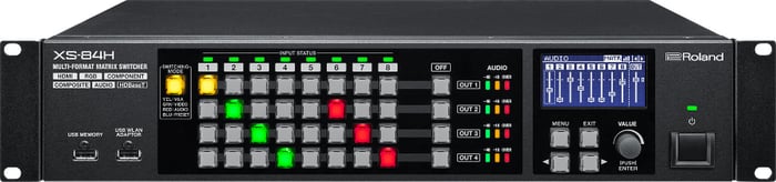 Roland System Group XS-84H 8-in x 4-out Multi-Format AV Matrix Switcher XS-84H