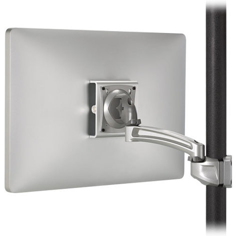 Chief Manufacturing K2P110S Kontour K2P Single Monitor Pole Mount Articulating Arm in Silver K2P110S