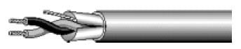 West Penn 291-BLACK Cable, 2-conductor, 22 Gauge, shielded, 1000 ft. (Black) 291-BLACK