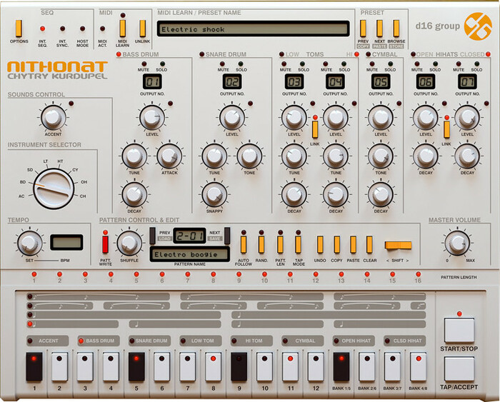 D16 Group Nithonat TR-606 Emulation Software Instrument Plugin NITHONAT