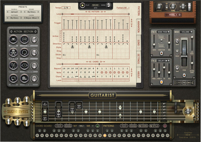 Sugar Bytes Guitarist Guitar Riff/Chord Player Software Instrument Plugin GUITARIST
