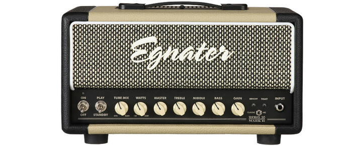 Egnater Custom Amps Rebel 20 MKII 20W Tube Guitar Amplifier Head REBEL-20-MKII