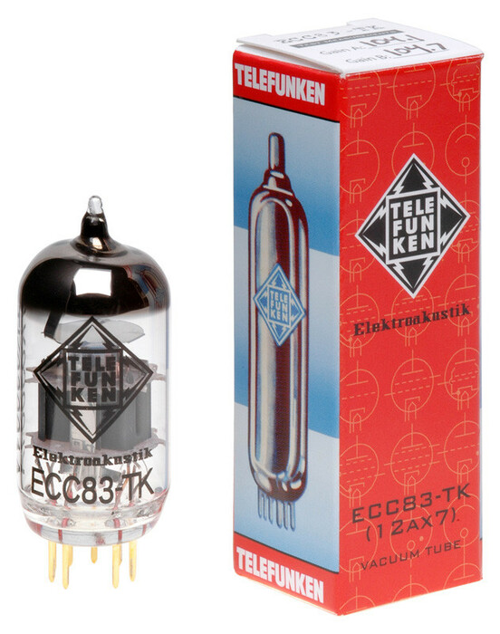 Telefunken ECC83-TK-PAIR Pair Of ECC83 Black Diamond Series Preamplifier Vacuum Tubes