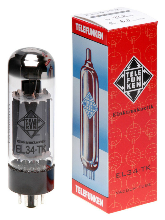 Telefunken Elektroakustik EL34-TK Black Diamond Series Power Amplifier Vacuum Tube EL34-TK