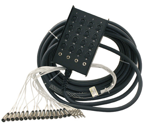 RapcoHorizon Music S12X4-75FF 75 ft Fan to Box 12x4 Snake with XLR Returns S12X4-75FF