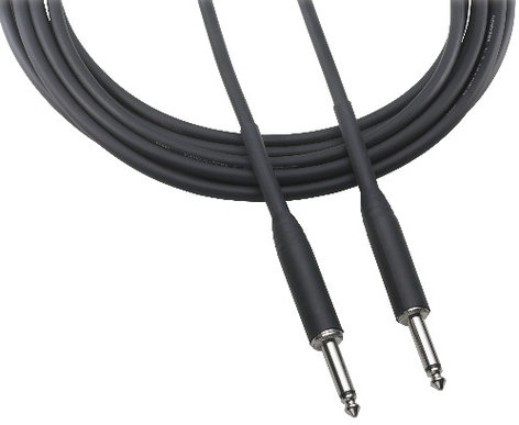 Audio-Technica AT8390-6 6' Premium Inst. Cable, ¼" TS Straight Phone Plug To Same