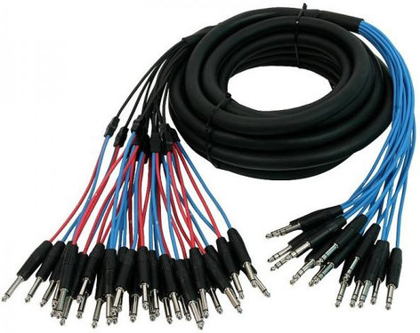 Elite Core Audio IS163230 30 ft Insert Snake with 16 1/4" TRS to 32 1/4" TS IS163230