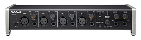 Tascam US-4x4 4 In/4 Out USB 2.0 Audio/MIDI Interface with HDDA Microphone Preamplifiers and iOS Compatibility US4X4
