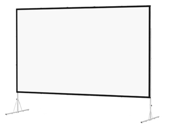 Da-Lite 39312KHD 96" X 168" Fast-Fold Deluxe Da-Tex Projector Screen, Heavy Duty Legs, Black