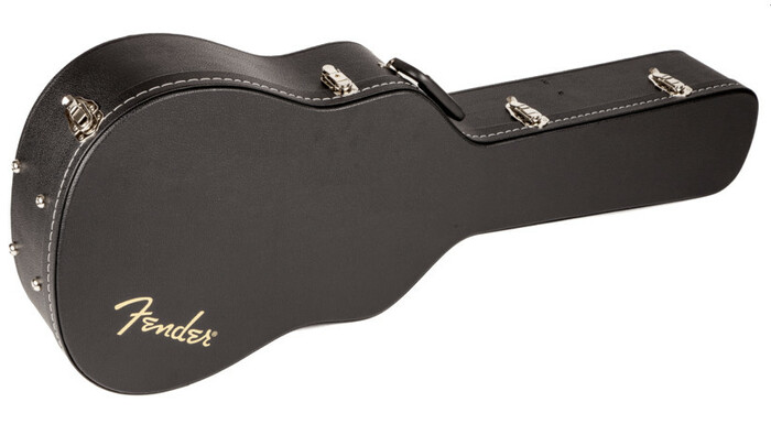 Fender 099-6203-306 Flat-Top Dreadnought Acoustic Guitar Case Black Hard Case For Dreadnought/12-String Acoustic Guitars
