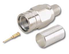 Canare FPC5F 75 Ohm BNC-F Connector, Straight Crimp Plug, 5CF