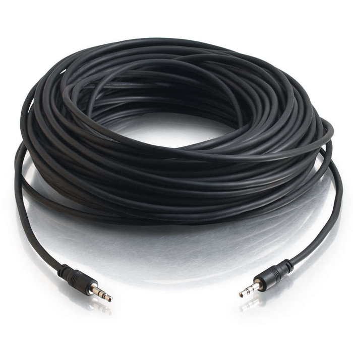 Cables To Go 40110 75 ft 1/8" Male to Male Stereo Audio Cable with Low-Profile Connectors 40110
