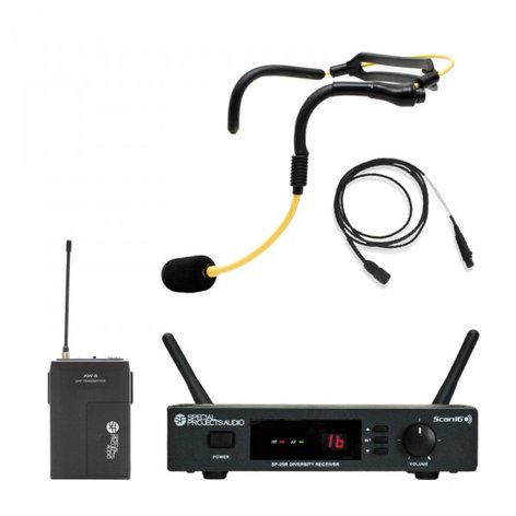 Galaxy Audio SP-256-H20 Scan16 Fitness Pack H2O Wireless Headset Microphone System