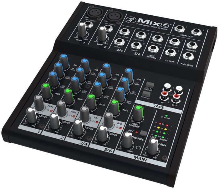 Mackie MIX8 8 Channel Compact Mixer MIX8