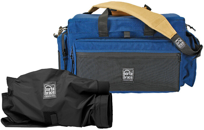 Porta-Brace DVO-2UQS-M3 DVO-2 Digital Video Organizer Bag In Blue With QS-M3 Quick Slick