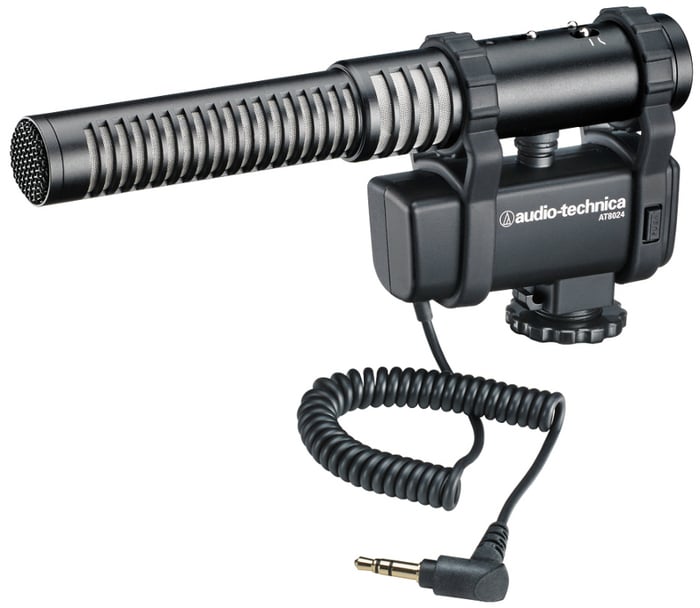 Audio-Technica AT8024 Stereo / Mono Camera-Mount Shotgun Microphone AT8024