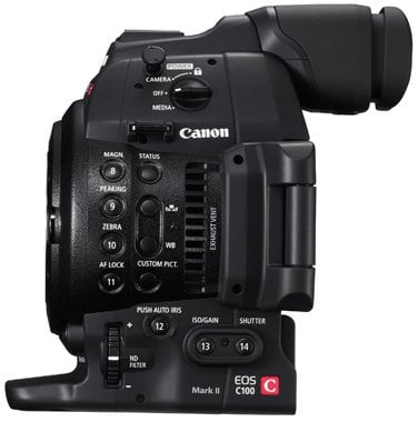 Canon EOS C100 Mark II Digital HD Camera With Super 35mm 8.3MP CMOS Sensor, Body Only